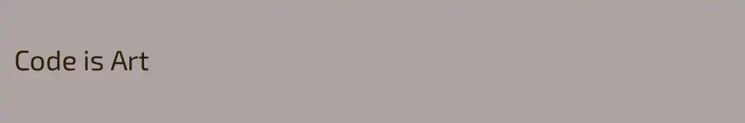 Code is Art